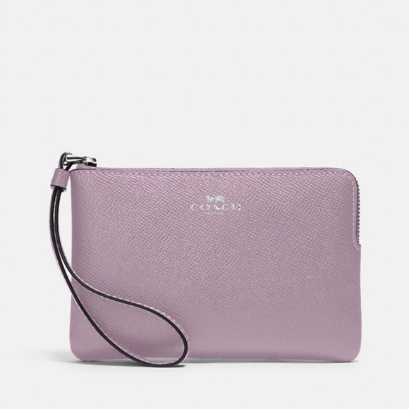 Coach Handbags - #14 NEW COACH Lilac Corner Zip Wristlet